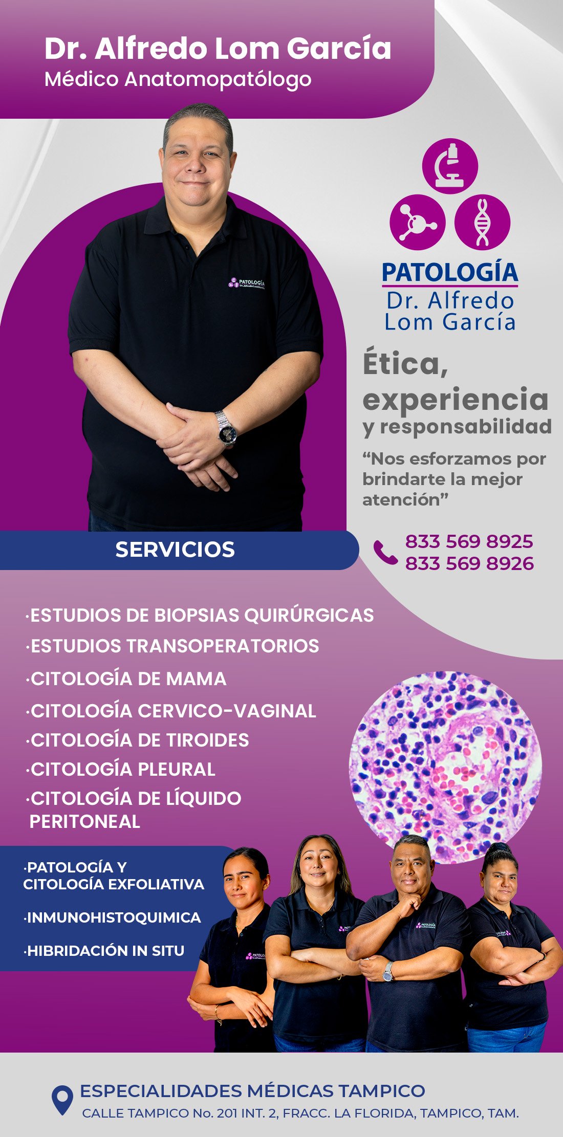 Dr. Alfredo Lom García Patólogo en Tampico